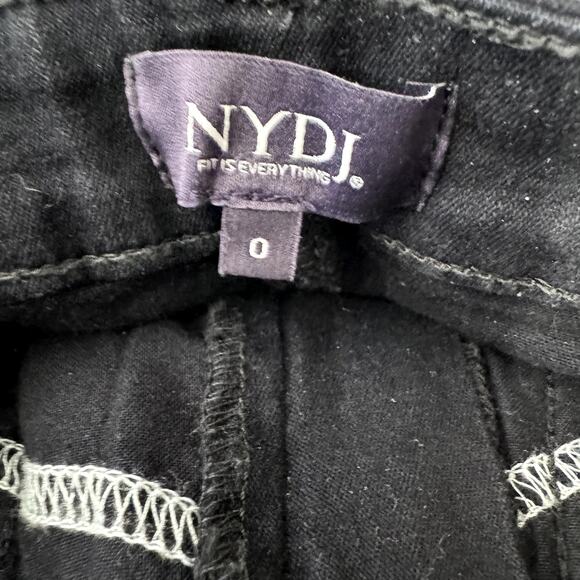 NYDJ Marilyn Tummy-Control Zipper Embellished Straight-Leg‎ Jeans SIze 0 NWT - Picture 13 of 15